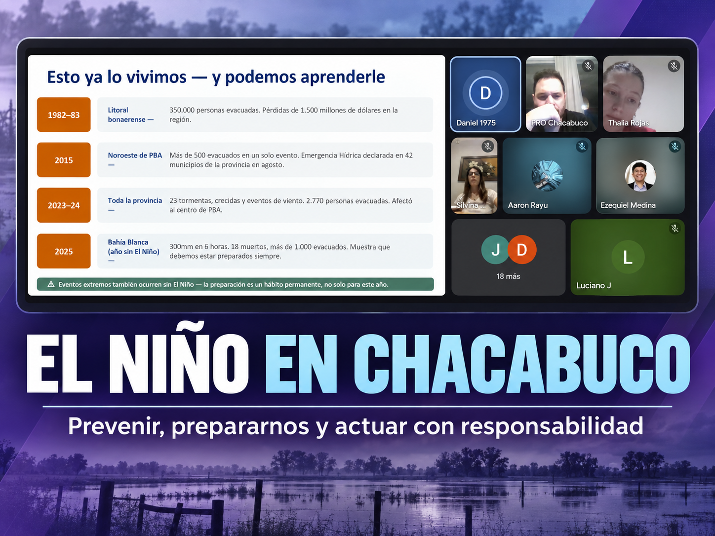 El Niño y su impacto en Chacabuco: una charla para comprender los desafíos climáticos locales
