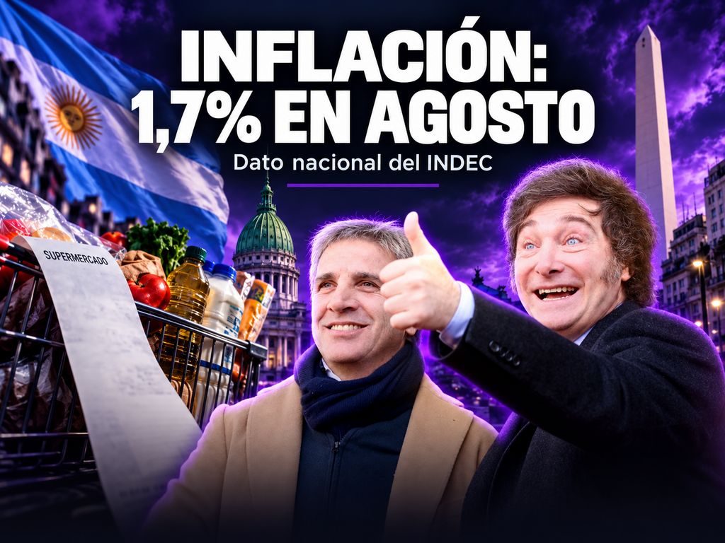 Inflación: Agosto cerró en 1,7% a nivel nacional