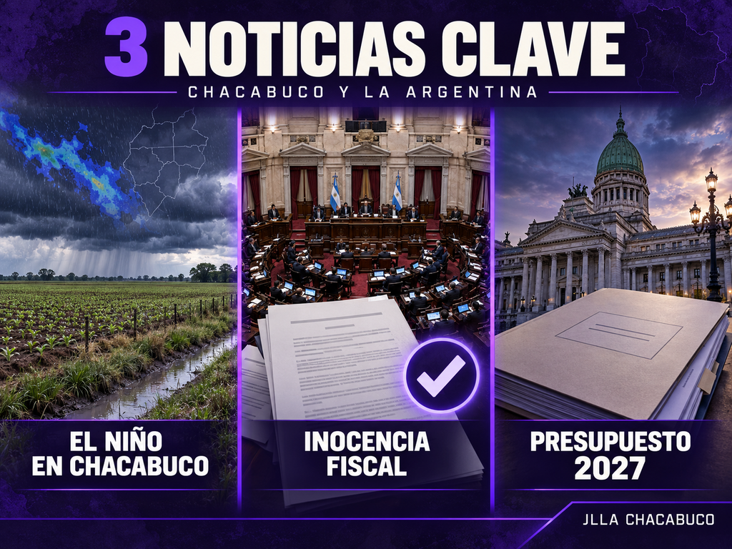 3 noticias clave para Chacabuco: clima, impuestos y Presupuesto 2027