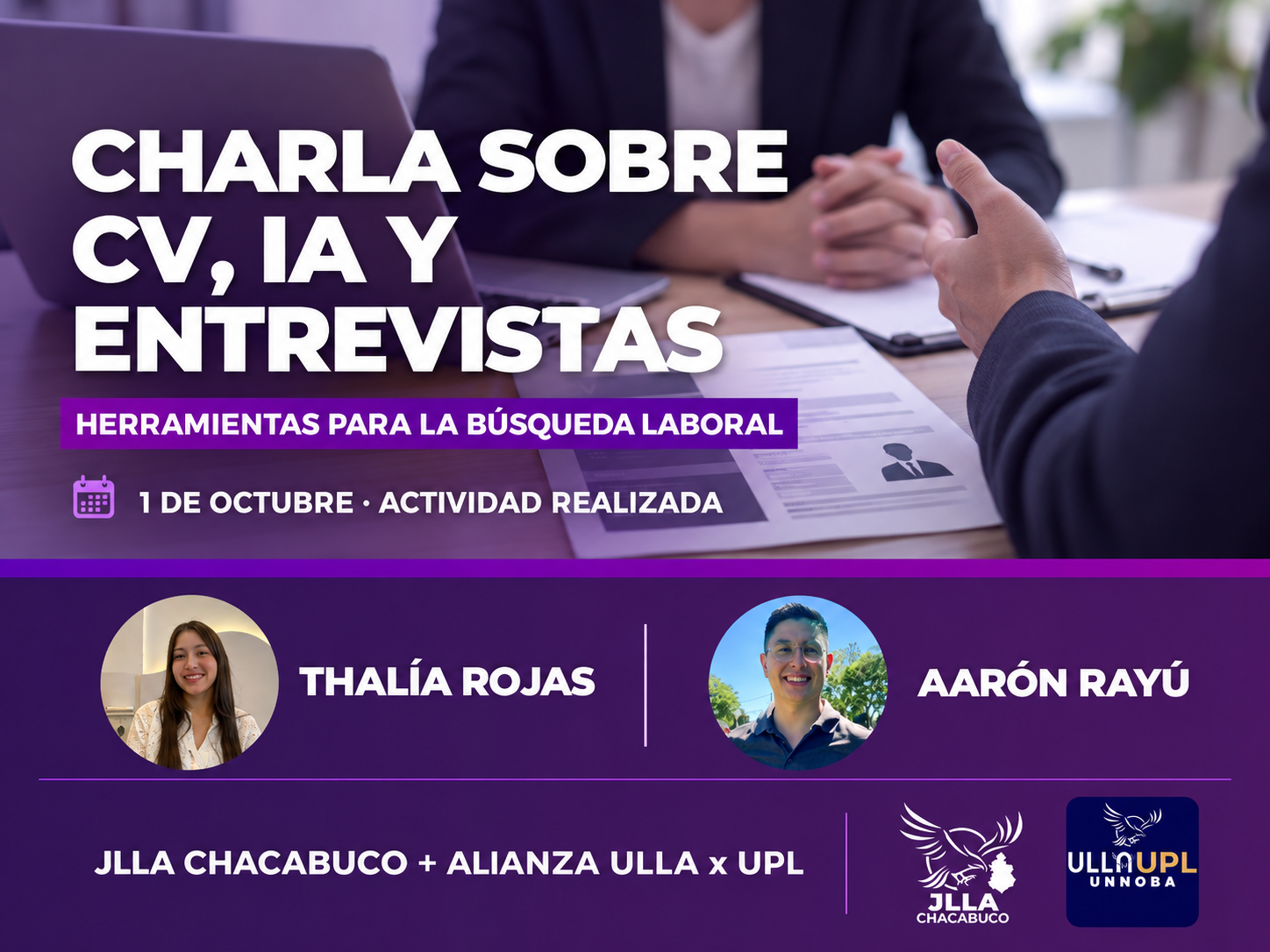 Charla virtual: Consejos para mejorar tu CV y obtener entrevistas de trabajo