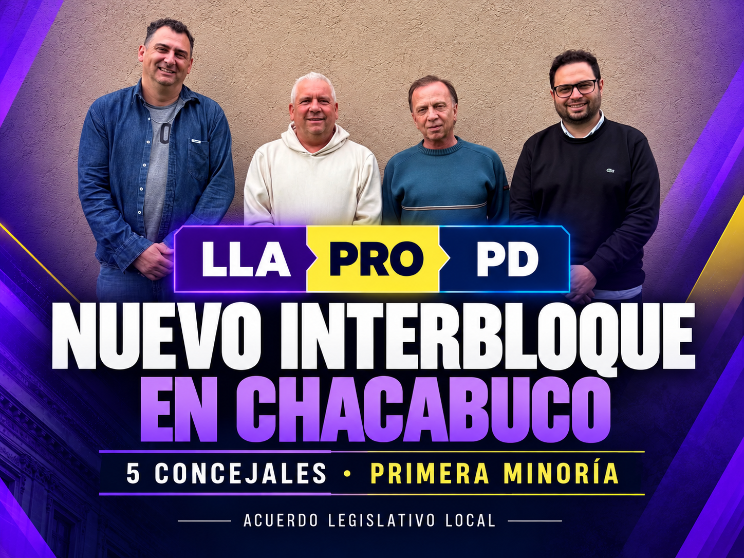 LLA, PRO y PD fortalecen una alternativa común para Chacabuco
