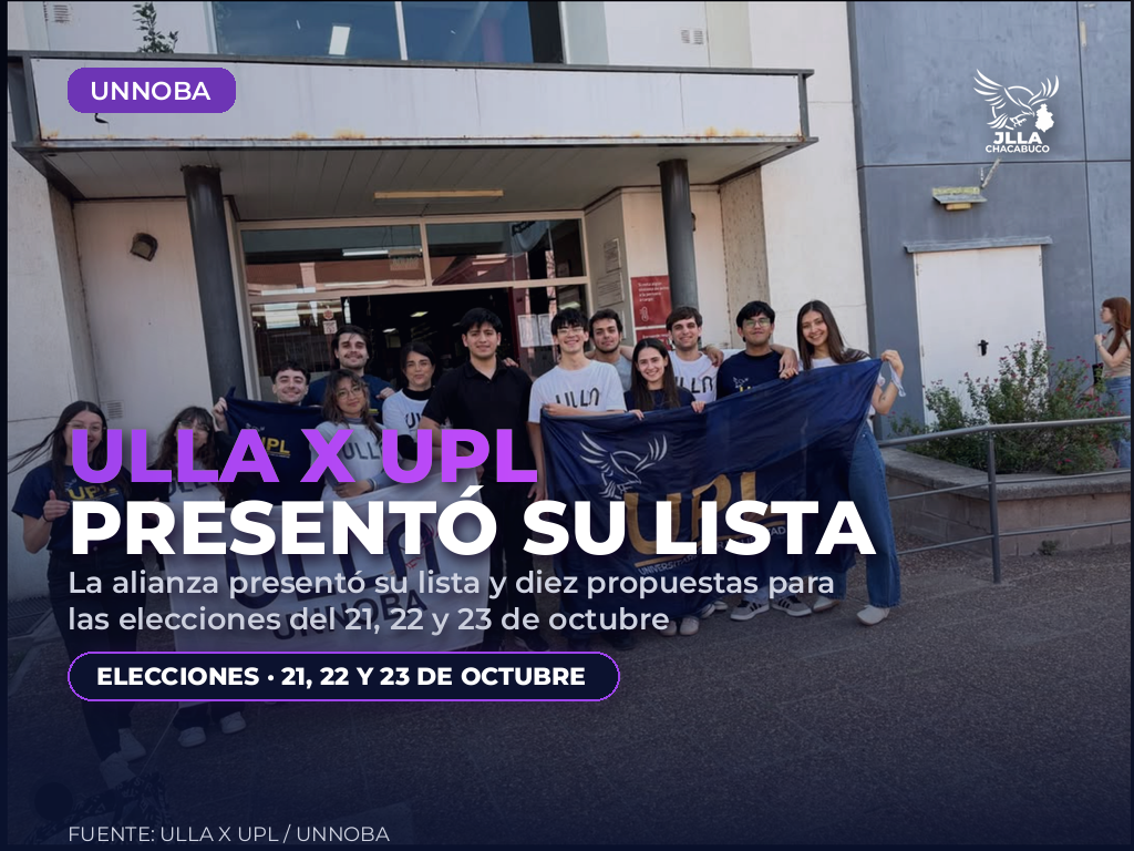 ULLA x UPL presentó su lista para las elecciones de la UNNOBA
